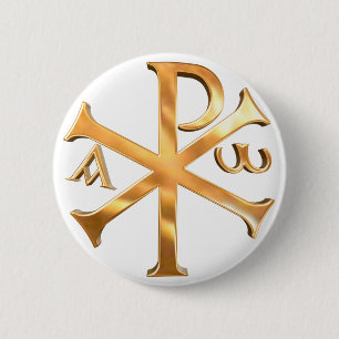 Guld- Chi-Rho Knapp