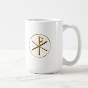 Guld Chi-Rho-symbol Kaffemugg