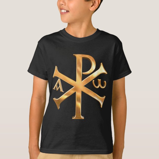 Guld- Chi-Rho Tee Shirt (Framsida)