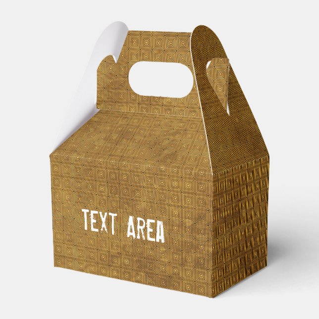 Guld Chic Grunge Rutor Presenbox Presentaskar (Framsidan Sidan)