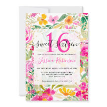 Guld chic rosa blommigt, , sötad 16