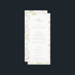 Guld Chinoiserie Blommigt Bröllop Meny<br><div class="desc">Vintage ReEmergency Era Guld Chinoiserie Garden Blommigt,  bröllop-menyn. Funktioner,  elegant Chinoiserie Stil blommönster baksida och gräns ram.</div>
