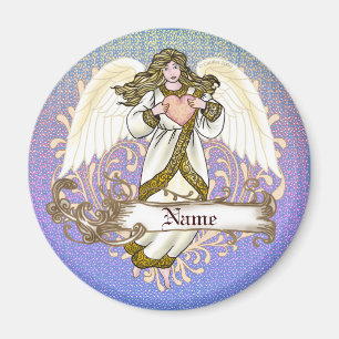 Guld Christian Angel Heart magnet