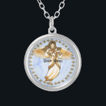 Guld Christian Angel Silverpläterat Halsband<br><div class="desc">Golden Angel necklace, t-shirts och Angel-gåvor från ArtMuvz Illustration. Snygg Guld Angel t-shirt, Christian Angel-födelsedag och julklappar, tote-väska, mugg, hatt. Gelgåvor är ett tänkbart och meningsfullt sätt att visa någon du bryr dig om. Oavsett om du är tittar för en gåva till en vän, familjemedlem eller älskad, finns det en...</div>