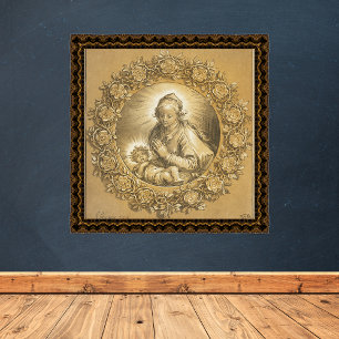 Guld Christian jultomativitet Madonna Child Poster