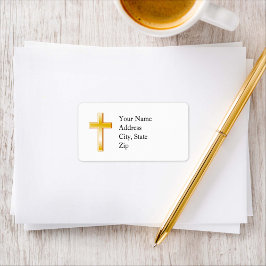 Guld Christian Kor Adressetiketter