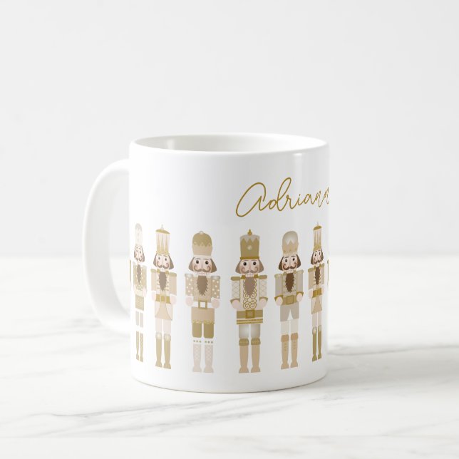 GULD CHRISTMAS NUTCRACKERS KAFFEMUGG (Framsida vänster)