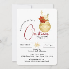 GULD CHRISTMAS ORNAMENT PARTY INBJUDNINGAR