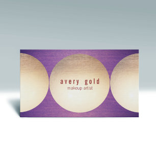 Guld Circle Lila Wood Modern Beauty Salon Visitkort