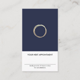 Guld Circle Midnight Blue Möte Lodrät Visitkort