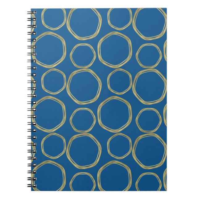 Guld Circles & BrightStor Modern Trendig Anteckningsbok (Framsidan)