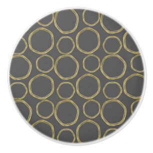 Guld Circles & Chic Grått Modern Trendig Mod Knopp