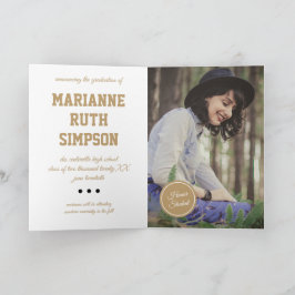 Guld Circles Photo Studenten Inbjudan