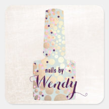 Guld Circles polska Flaska Nail Salon Manicurist