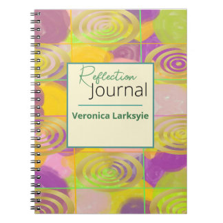 Guld-cirkel med färgad Abstrakt Anteckningsbok