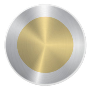 Guld-cirkel med silver gräns knopp