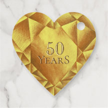 Guld Citrine Watercolor Heart Bröllop-årsdag