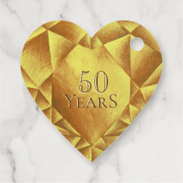 Guld Citrine Watercolor Heart Bröllop-årsdag Gåvor Etiketter