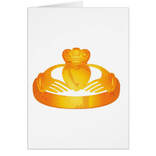 guld claddagh ring hälsningskort