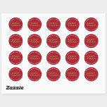 Guld Classy and Elegant jul Sticker Runt Klistermärke<br><div class="desc">Guld Classy and Elegant Personal julcircle Sticker</div>