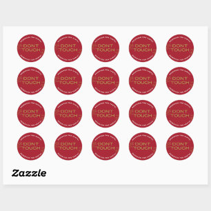 Guld Classy and Elegant jul Sticker Runt Klistermärke