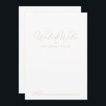 Guld Classy Chic Bröllop Ord Wisdom Rådkort<br><div class="desc">Guld-klassens chic bröllop ord med visdomskort är perfekt för ett rustiskt bröllop. Den enkla utformningen och utformningen av eleganten har skripttypografin klassisk och finare i guld. De här korten är perfekter för bröllop, möhippa, babydusch, studentfest och mycket mer. Anpassa korten med namn från bruden och brudgummen, blivande föräldrar eller student....</div>