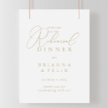 Guld Classy Chic Rehearsal Dinner Välkommen Poster<br><div class="desc">Den här chicen i guld är en poster för en repetition inför en repetition inför en perfekt i skolan. Den enkla utformningen och utformningen av eleganten har skripttypografin klassisk och finare i guld.</div>