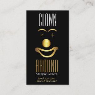 Guld Classy Clown Logotyp Visitkort