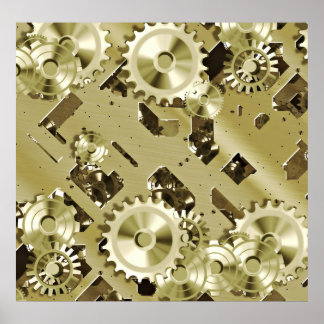 Guld Clockwork-kontroller 2 Poster
