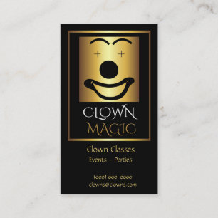 Guld Clown Logotyp Visitkort