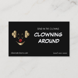 Guld- clownlogotypermallar visitkort