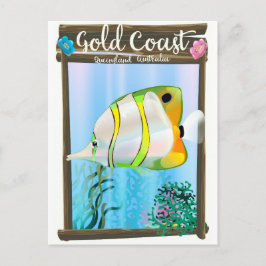 Guld Coast Australien reseraffisch. Vykort