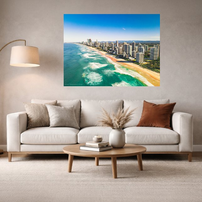 Guld Coast Citys Siluett Fototryck (Skapare uppladdad)