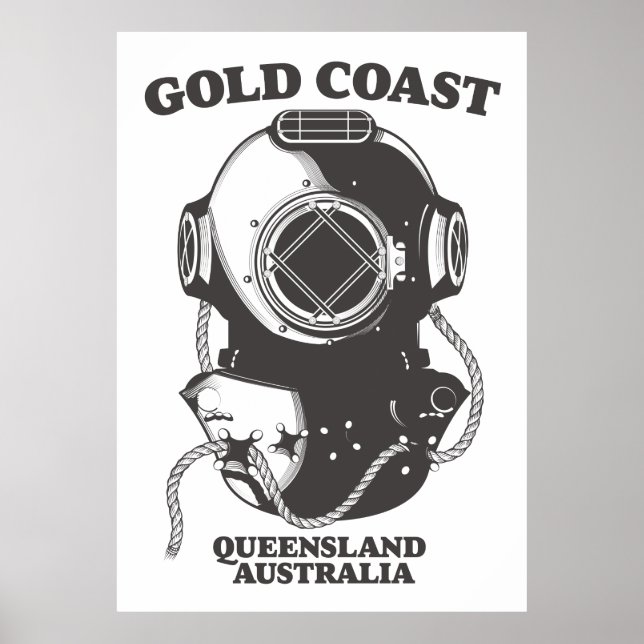 Guld Coast Queensland Australien dykning affisch (Framsidan)