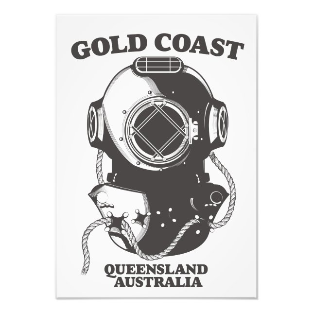 Guld Coast Queensland Australien dykning affisch Fototryck (Framsidan)