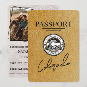 Guld Colorado Passport sparar datum Spara Datumet