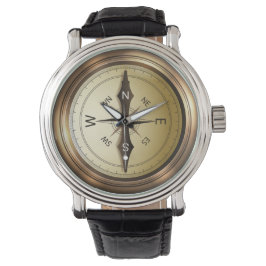 Guld Compass Armbandsur