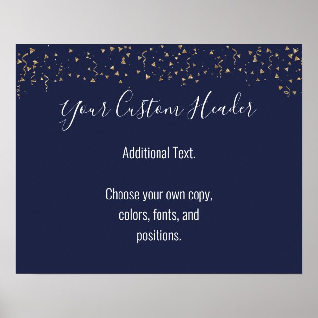 Guld Confetti Avslappnad flottan att göra det själ Poster (Framsidan)