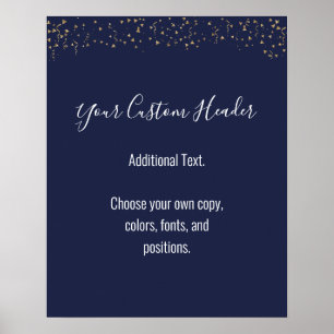 Guld Confetti Avslappnad flottan att göra det själ Poster