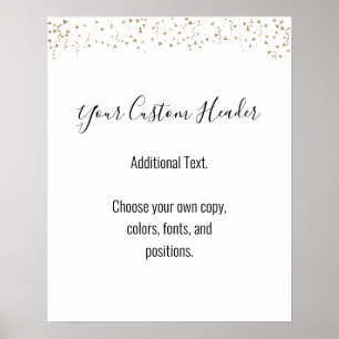 Guld Confetti-Avslappnaden gör det till ditt eget Poster
