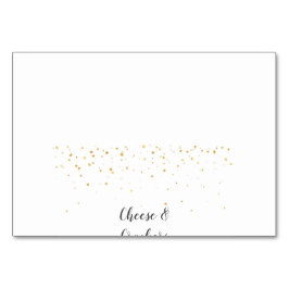 Guld Confetti Baby Shower Buffet Food Labels Bordsnummer