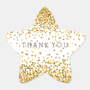Guld Confetti Bling Tack Stjärnformat Klistermärke