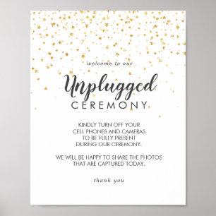 Guld Confetti Bröllop har inte anslutit sig till C Poster