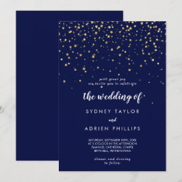 Guld Confetti | Bröllop i inbjudan