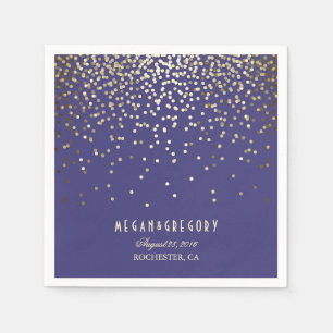 Guld Confetti Bröllop Pappersservett
