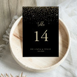 Guld Confetti Calligraphy Finare Script Bröllop Bordsnummer<br><div class="desc">Det här guld-konetti-kalligrafin finare-manuset bröllop-bordsnumret är perfekt för ett rustiskt bröllop. Den enkla utformningen och utformningen av eleganten ger gnistrande guld-konfetti och snyggt-manustypografi. Det här är ett bordsnummer från dubblans sida. Lägg till varje bordsnummer som du behöver i din kundvagn individuellt.</div>