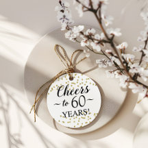 Guld Confetti Cheers till 60 års favorittaggar