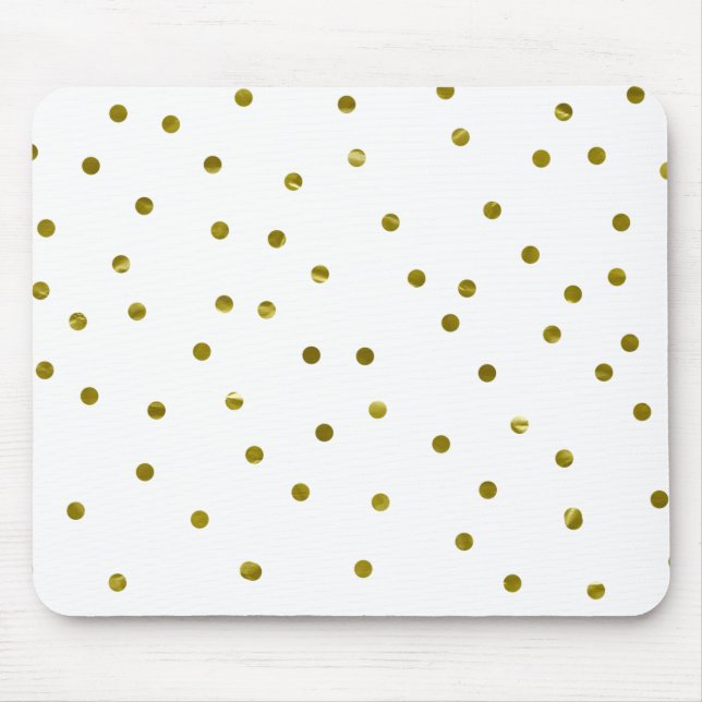 Guld Confetti Dots Faux Foil Modern Chic Simple Musmatta (Framsidan)