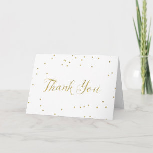 Guld Confetti Dots Tack Kort