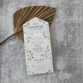 Guld Confetti Eucalyptus Foliage Bröllop